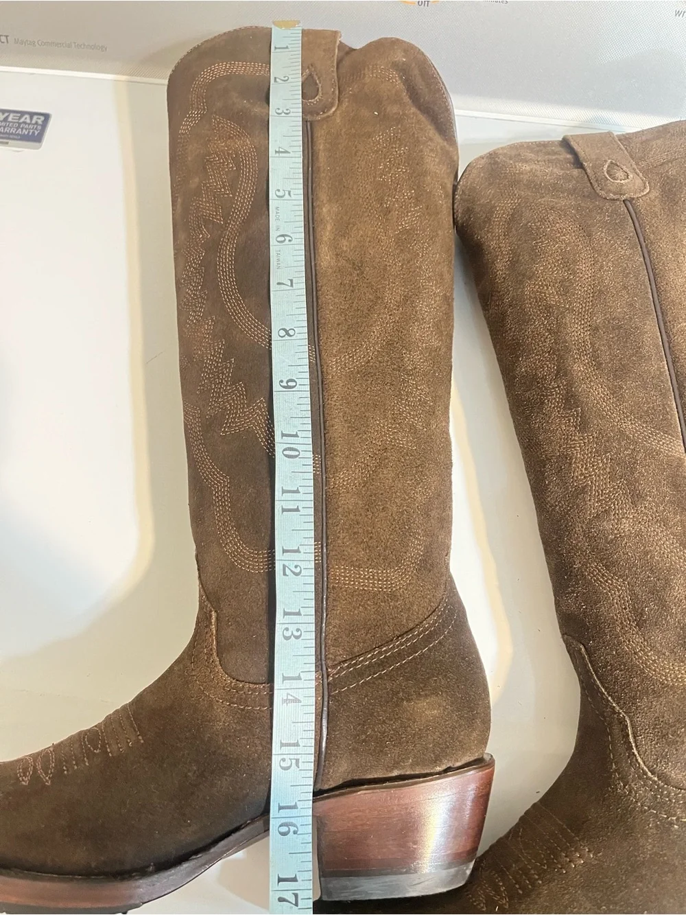 JC McCoy New Women's USA 4/Mex 23 Brown Suede Western Knee-High Boots